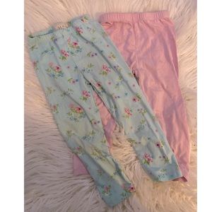 Set of Leggings for toddler girl! Flowers and stars print